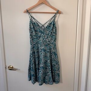 Nine Britton Floral Turquoise Dress